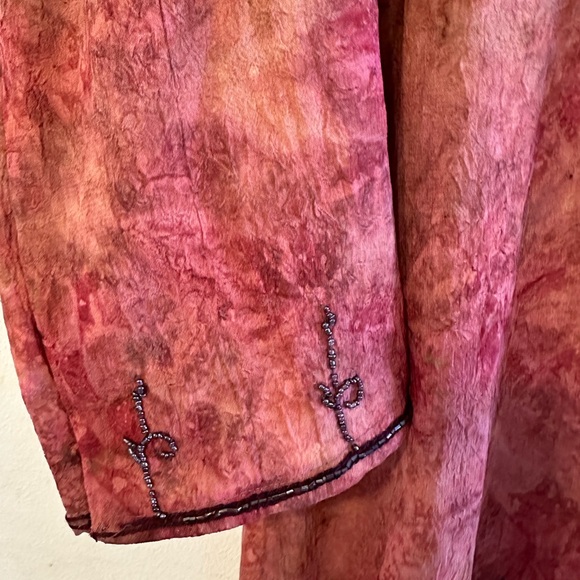 Tie Dye Beaded Jalabiya/ Kaftan Dress - Picture 9 of 12